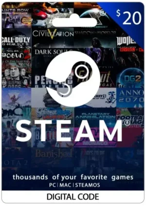 Tarjeta Steam 20 USD