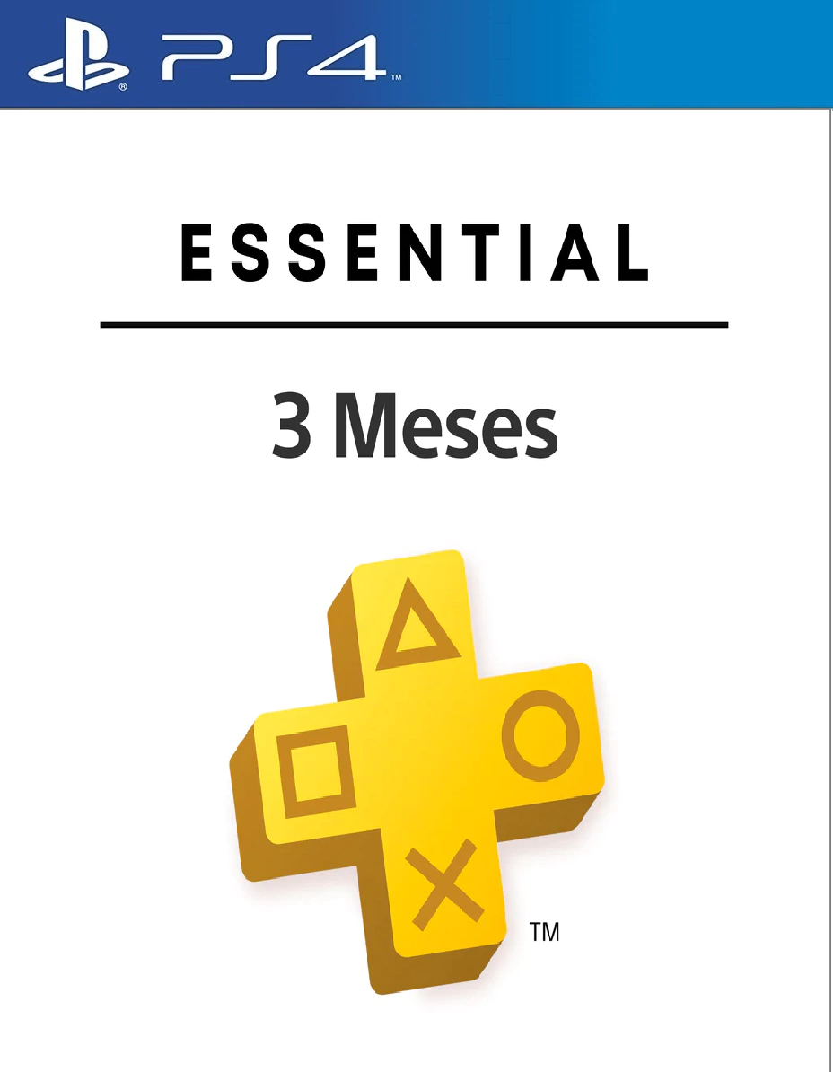 PS Plus Essential 3 Meses PS4
